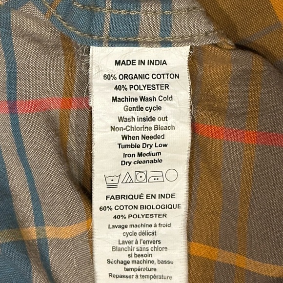 Prana Wyndwell Flannel Shirt in Driftwood Blue/Brown Plaid Size XL - Picture 8 of 14